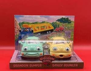 Vintage 2002 Chevron Cars Brandon Bumper and Bailey Bouncer 2-Pack Collectible